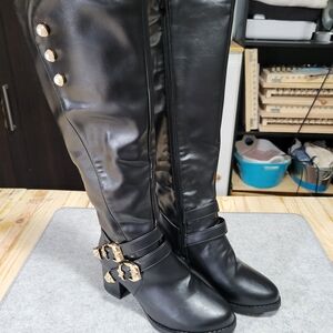 Elegant Black Knee-High Boots